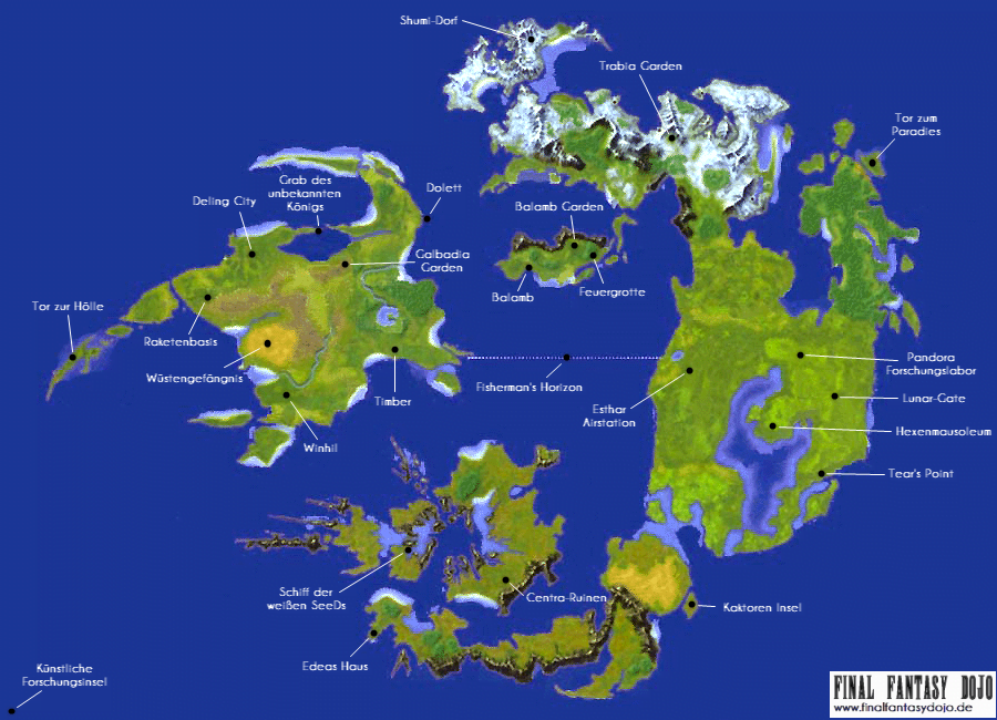 10 Final Fantasy Viii World Map - Maps Database Source